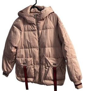 Y.Sing rose pink puffer jacket